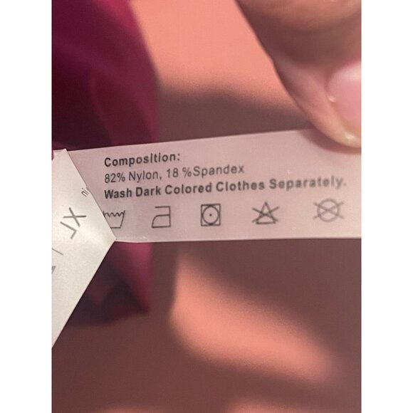 Zaful Womens One-Piece Tankini Top XL Red Maroon Twist Front Ruched Tummy - Picture 10 of 10